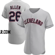 Logan Allen Men's Cleveland Guardians Gray Authentic Road Jersey