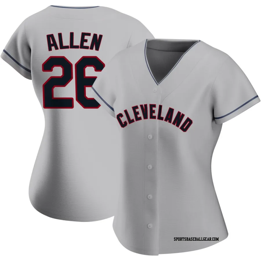 Logan Allen Women's Cleveland Guardians Gray Authentic Road Jersey