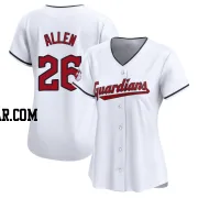 Logan Allen Women's Cleveland Guardians White Limited Home Jersey