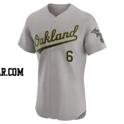 Logan Davidson Men's Oakland Athletics Gray Elite Road Jersey