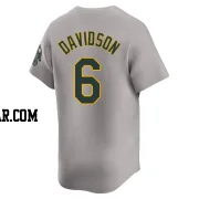 Logan Davidson Men's Oakland Athletics Gray Limited Away Jersey