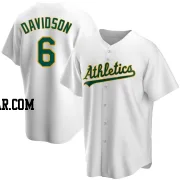 Logan Davidson Men's Oakland Athletics White Replica Home Jersey