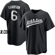 Logan Davidson Youth Oakland Athletics Black/White Replica Jersey