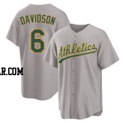 Logan Davidson Youth Oakland Athletics Gray Replica Away 2.0 Jersey