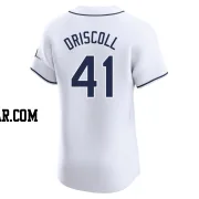 Logan Driscoll Men's Tampa Bay Rays White Elite Home Jersey