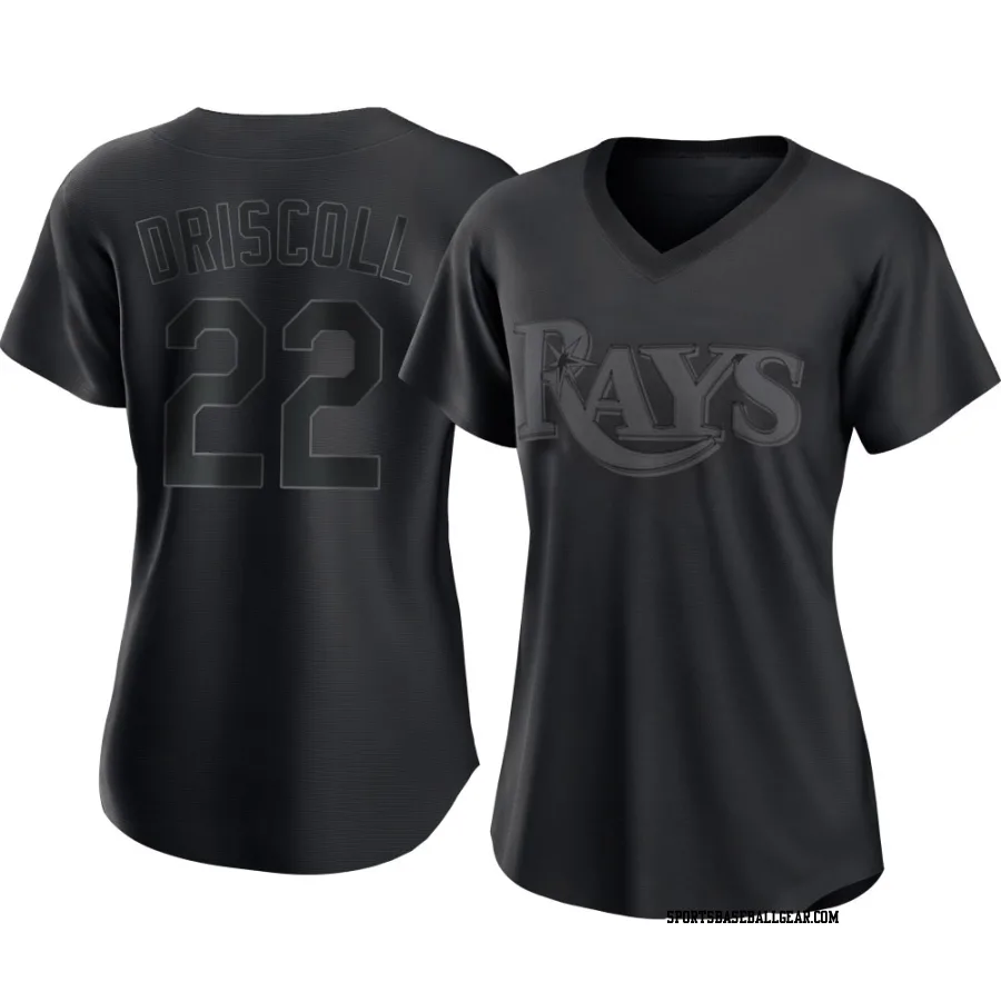 Logan Driscoll Women's Tampa Bay Rays Black Authentic Pitch Fashion Jersey