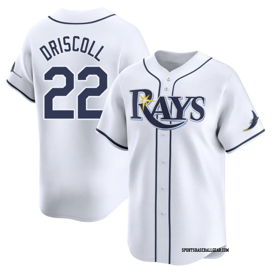 Logan Driscoll Youth Tampa Bay Rays White Limited Home Jersey