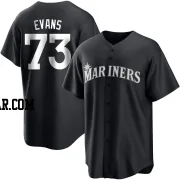 Logan Evans Men's Seattle Mariners Black/White Replica Jersey