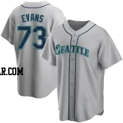 Logan Evans Men's Seattle Mariners Gray Replica Road Jersey