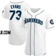 Logan Evans Men's Seattle Mariners White Authentic Home Jersey