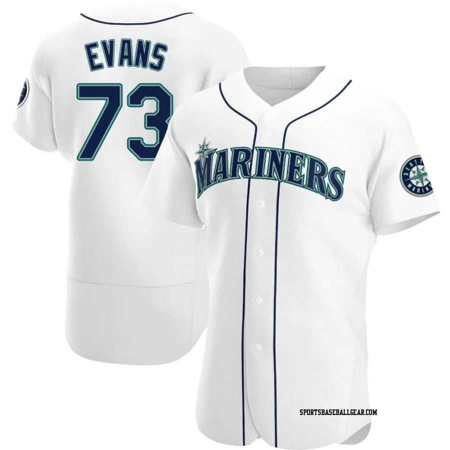 Logan Evans Men's Seattle Mariners White Authentic Home Jersey
