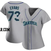 Logan Evans Women's Seattle Mariners Gray Authentic Road Jersey
