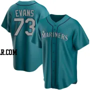 Logan Evans Youth Seattle Mariners Aqua Replica Alternate Jersey