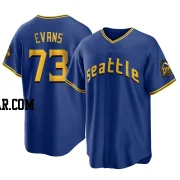Logan Evans Youth Seattle Mariners Royal Replica 2023 City Connect Jersey