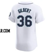 Logan Gilbert Men's Seattle Mariners White Elite Home Jersey
