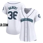 Logan Gilbert Women's Seattle Mariners White Limited Home Jersey
