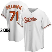 Logan Gillaspie Men's Baltimore Orioles White Replica Home Jersey