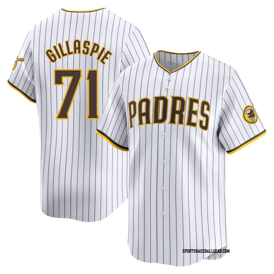 Logan Gillaspie Youth San Diego Padres White Limited Home Jersey