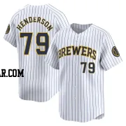 Logan Henderson Men's Milwaukee Brewers White Limited Alternate Jersey