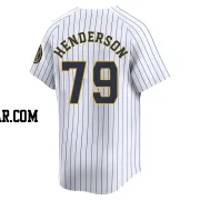 Logan Henderson Men's Milwaukee Brewers White Limited Alternate Jersey