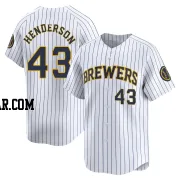 Logan Henderson Men's Milwaukee Brewers White Limited Alternate Jersey