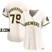 Logan Henderson Women's Milwaukee Brewers Cream Limited Home Jersey
