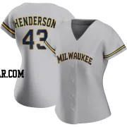 Logan Henderson Women's Milwaukee Brewers Gray Replica Road Jersey