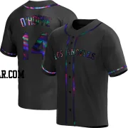 Logan O'Hoppe Youth Los Angeles Angels Black Holographic Replica Alternate Jersey