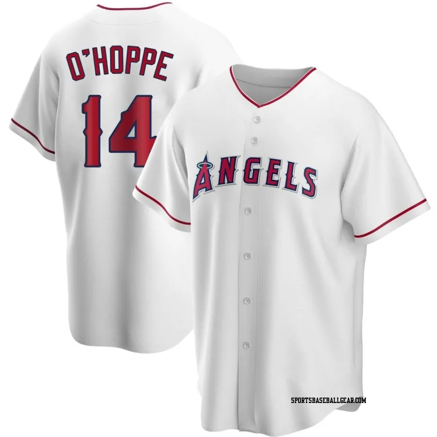 Logan O'Hoppe Youth Los Angeles Angels White Replica Home Jersey