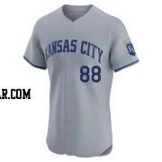 Logan Porter Men's Kansas City Royals Gray Elite Road Jersey