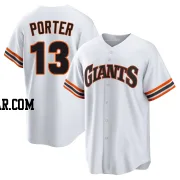 Logan Porter Youth San Francisco Giants White Limited Throwback Cooperstown Collection Jersey
