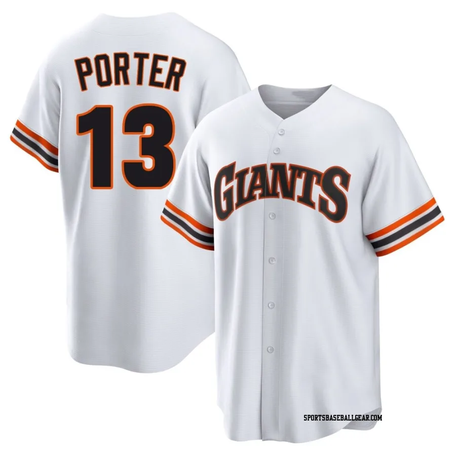 Logan Porter Youth San Francisco Giants White Limited Throwback Cooperstown Collection Jersey