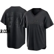 Logan VanWey Men's Houston Astros Black Replica Pitch Fashion Jersey
