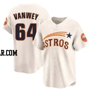 Logan VanWey Men's Houston Astros Cream Limited Throwback Cooperstown Collection Jersey