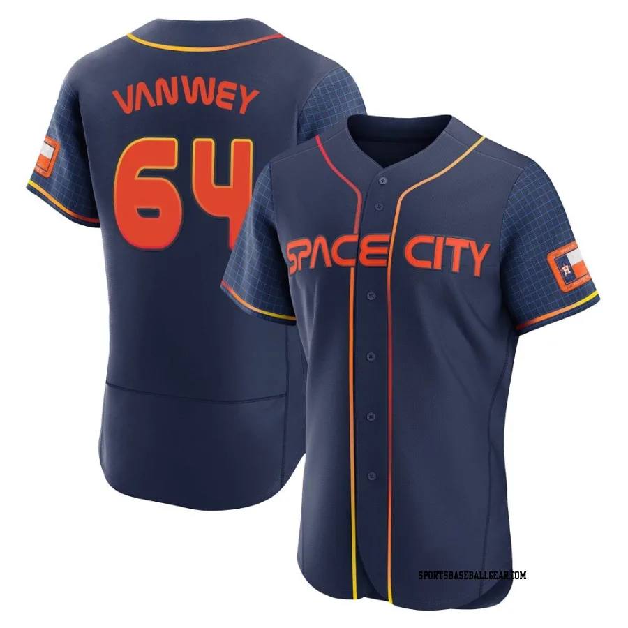 Logan VanWey Men's Houston Astros Navy Authentic 2022 City Connect Jersey