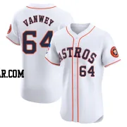 Logan VanWey Men's Houston Astros White Elite Home Patch Jersey