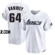 Logan VanWey Men's Houston Astros White Limited Throwback Cooperstown Collection Jersey