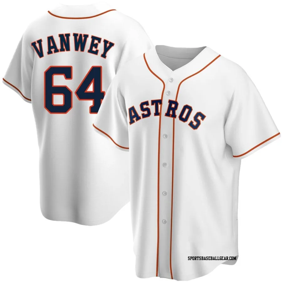 Logan VanWey Men's Houston Astros White Replica Home Jersey