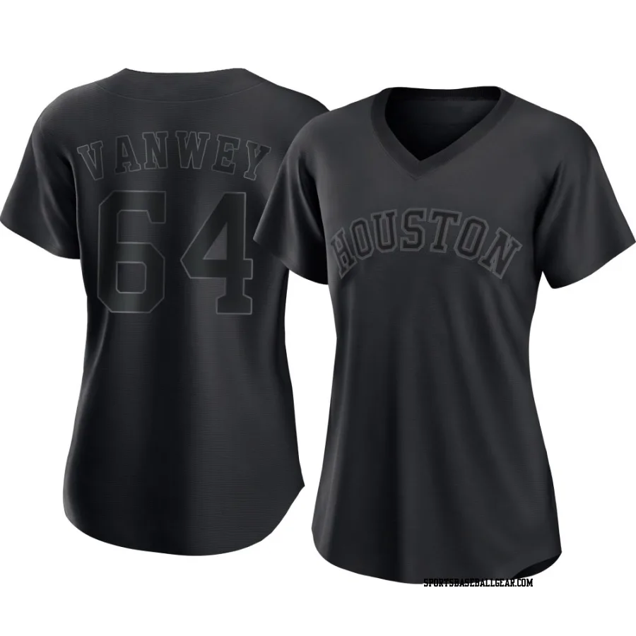 Logan VanWey Women's Houston Astros Black Authentic Pitch Fashion Jersey