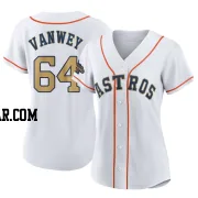 Logan VanWey Women's Houston Astros Gold Replica White 2023 Collection Jersey