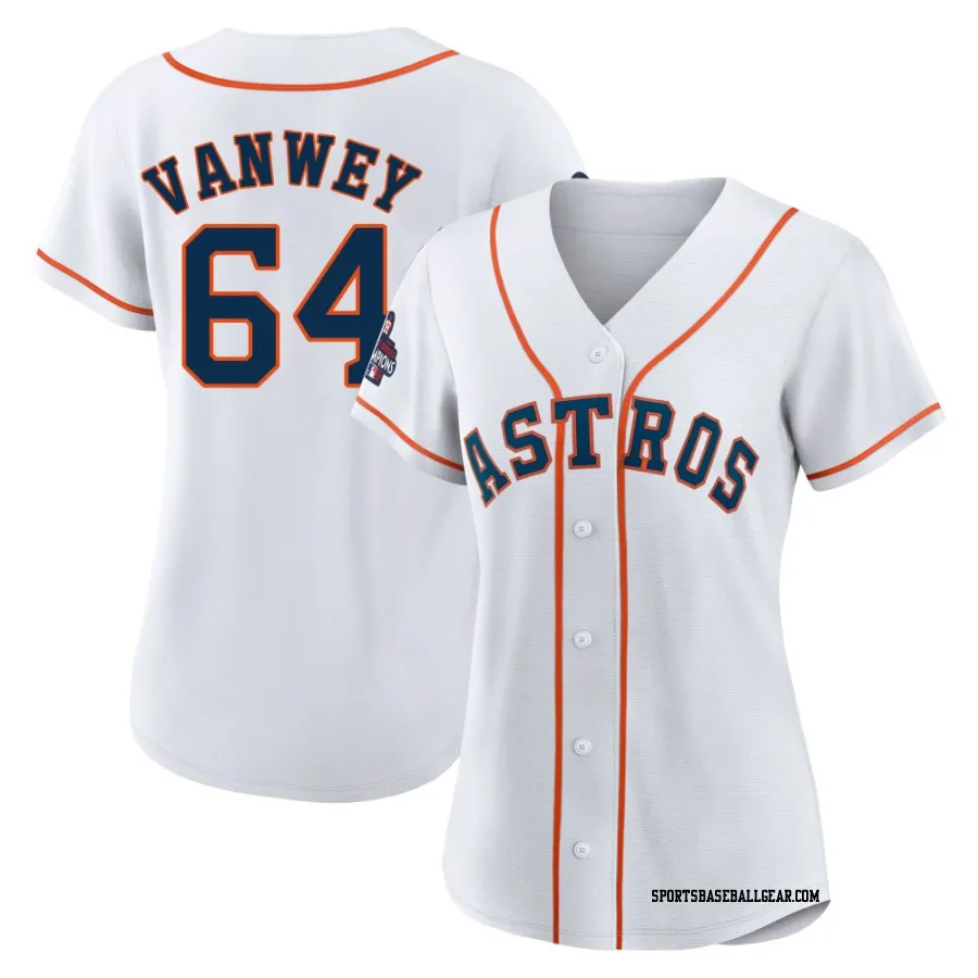 Logan VanWey Women's Houston Astros White Authentic 2022 World Series Champions Home Jersey