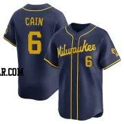 Lorenzo Cain Youth Milwaukee Brewers Navy Limited Alternate Jersey