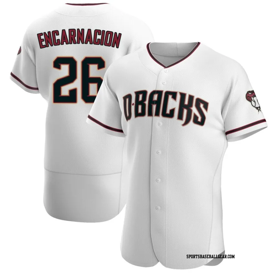 Lorenzo Encarnacion Men's Arizona Diamondbacks White/Crimson Authentic Home Jersey