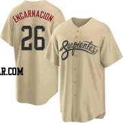 Lorenzo Encarnacion Youth Arizona Diamondbacks Gold Replica 2021 City Connect Cool Base Jersey