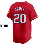 Lou Brock Men's St. Louis Cardinals Red Limited 2024 City Connect Jersey