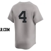 Lou Gehrig Men's New York Yankees Gray Limited Away 2nd Jersey