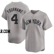 Lou Gehrig Men's New York Yankees Gray Limited Away Jersey