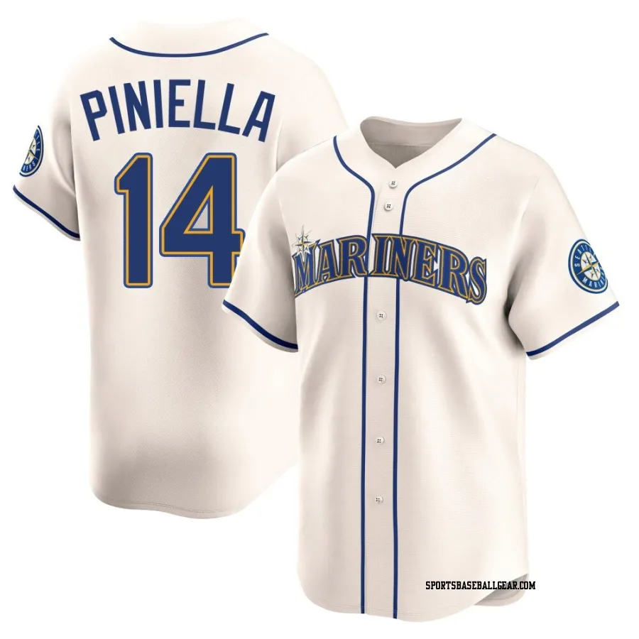 Lou Piniella Youth Seattle Mariners Cream Limited Alternate Jersey
