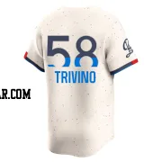 Lou Trivino Men's Los Angeles Dodgers Cream Limited 2024 City Connect Jersey