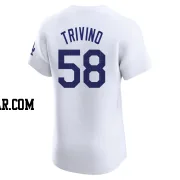 Lou Trivino Men's Los Angeles Dodgers White Elite Home 2024 World Series Jersey